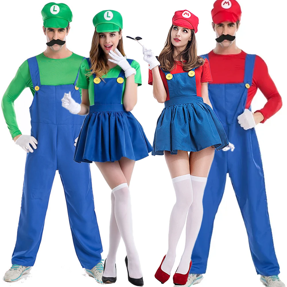 Party Games Mario - Pantalones de tirantes de plomero para