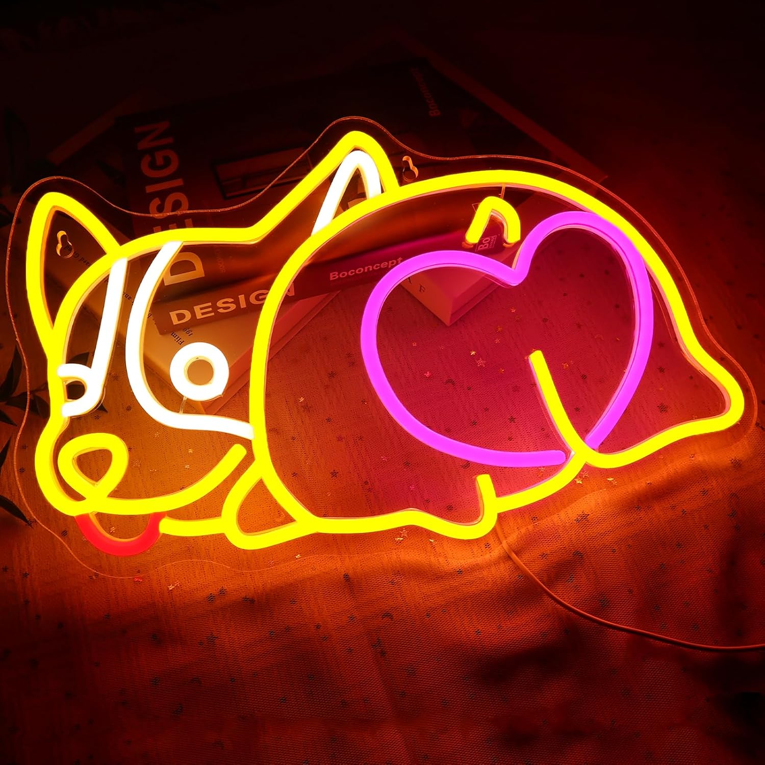Letrero de neón para perro Cor - Zoo Party Games reseña y precio